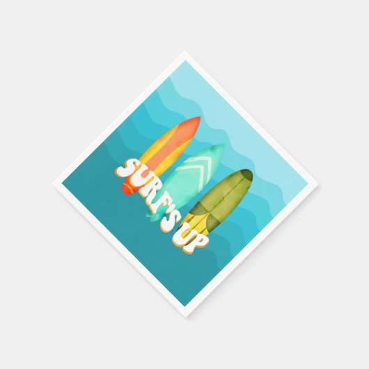 Serviette En Papier Surfs Up Surboard Anniversaire (Coin)