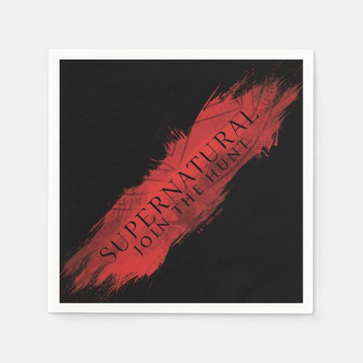 Serviette En Papier Surnaturel "Join Hunt" Red Splash (Devant)