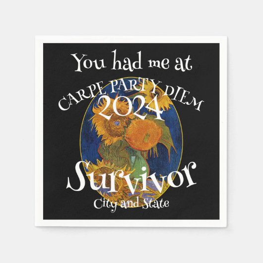 Serviette En Papier Surprise Birthday Festival Block 2024 Party (Devant)