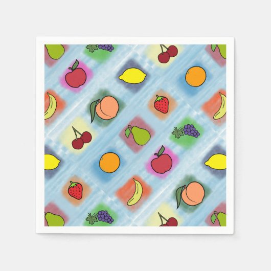 Serviette En Papier Surprise des fruits (Devant)