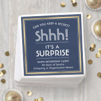 Surprise Retraite Party Marine Bleu, Blanc & Or