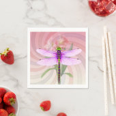 Serviette En Papier Surreal 60's Theme Dragon Fly (En situation)