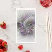 Serviette En Papier Surreal Shy Beauty Moderne Art Fractal Abstrait (En situation)