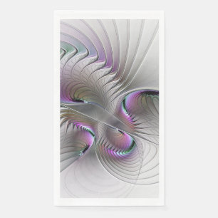 Serviette En Papier Surreal Shy Beauty Moderne Art Fractal Abstrait