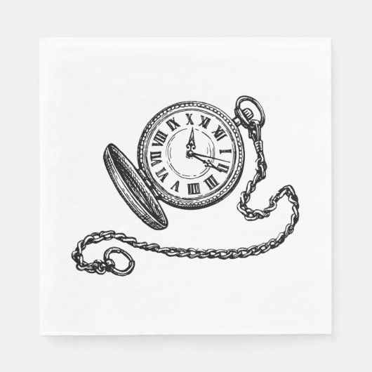 Serviette En Papier Surveillance vintage de poche (Devant)