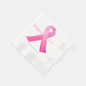Serviette En Papier SURVIVE Ruban rose (Coin)