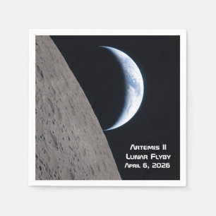 Serviette En Papier Survol lunaire Artemis II