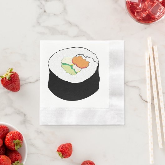 SERVIETTE EN PAPIER SUSHI (En situation)