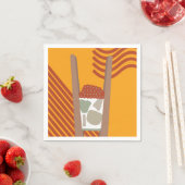 Serviette En Papier Sushi graphique en papier illustré Napkin (En situation)