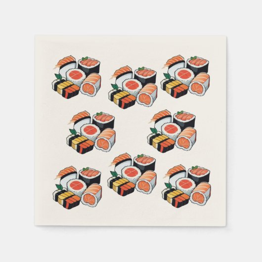 Serviette En Papier Sushi Napkin (Devant)