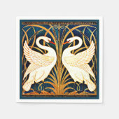 Serviette En Papier Swan et Rush et Iris, (Devant)