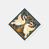 Serviette En Papier Swan et Rush et Iris, (Coin)