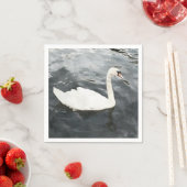 Serviette En Papier Swan impressionniste (En situation)