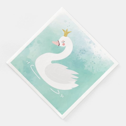 Serviette En Papier Swan Princess Anniversaire Napkins, Swan Lake Part (Coin)