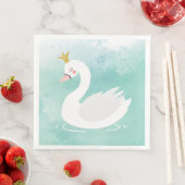 Serviette En Papier Swan Princess Anniversaire Napkins, Swan Lake Part (En situation)