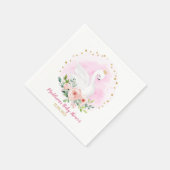 Serviette En Papier Swan Princess Baby shower Party Napkin (Coin)