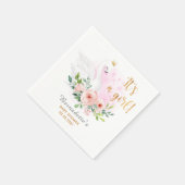 Serviette En Papier Swan Princess Baby shower Party Napkin (Coin)