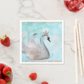 Serviette En Papier Swan Princess Faux Gold Parties scintillant Fairy  (En situation)