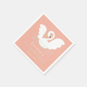 Serviette En Papier Swan Princess Moderne rose fille Anniversaire (Coin)