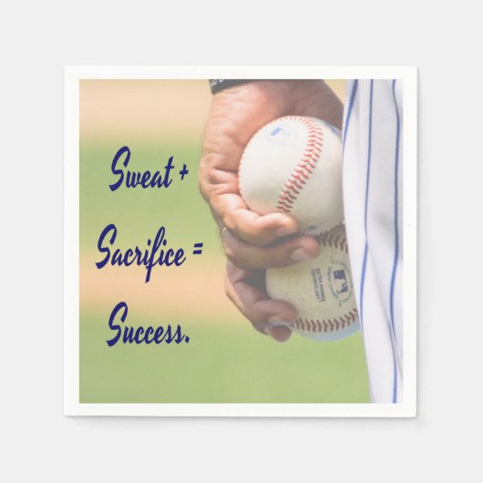 Serviette En Papier Sweat plus Sacrifice égale Succès BASEBALL (Devant)
