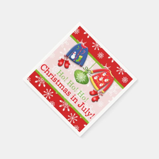 Serviette En Papier Sweaters moches Noël en juillet Papier serviettes (Coin)