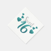 Serviette En Papier Sweet 16 (Coin)