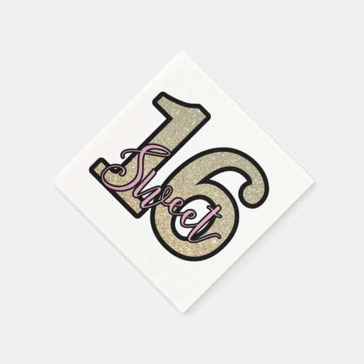 Serviette En Papier Sweet 16 (Coin)