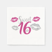 Serviette En Papier Sweet 16 (Devant)