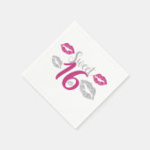 Serviette En Papier Sweet 16 (Coin)