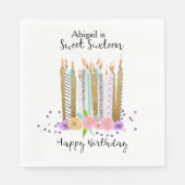 Serviette En Papier Sweet 16 bougies d'anniversaire (Devant)