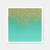 Serviette En Papier Sweet 16 Gold Parties scintillant et fête d'annive (Devant)