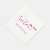 Serviette En Papier Sweet 16 papier personnalisé (Coin)