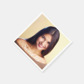 Serviette En Papier Sweet 16 party custom photo script (Coin)