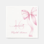 Serviette En Papier Sweet 16 Pink Bow Napkins (Devant)