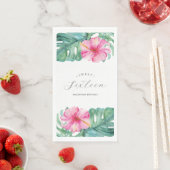 Serviette En Papier Sweet 16 Thème Tropical Anniversaire (En situation)