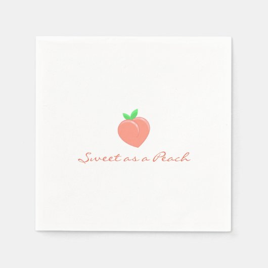 Serviette En Papier Sweet as a Peach Girly Birthday (Devant)