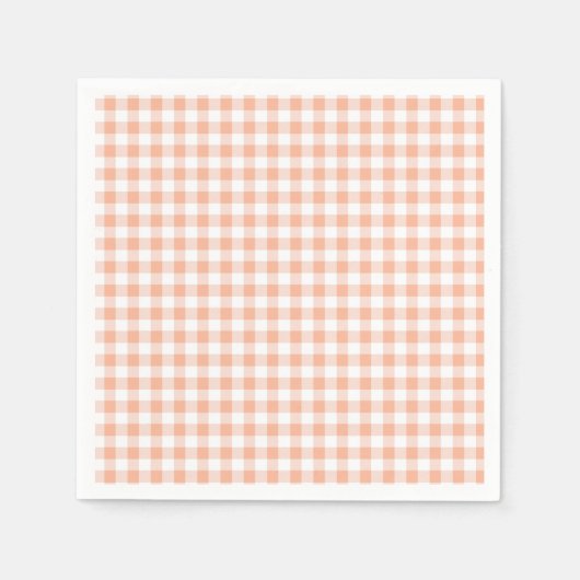Serviette En Papier Sweet as a Peach plaid Anniversaire (Devant)