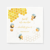 Serviette En Papier Sweet As Can Bee Baby's First Birthday (Devant)