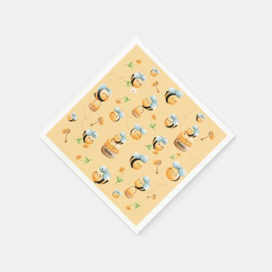 Serviette En Papier Sweet as Honey First Bee Theme Anniversaire (Coin)