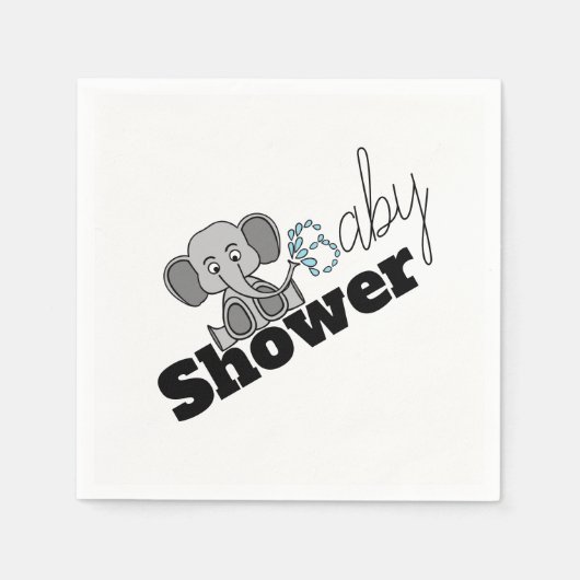 Serviette En Papier Sweet Baby Elephant, Baby shower (Devant)