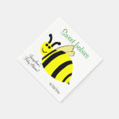Serviette En Papier Sweet Baby Jaune Bumble Bee Twins Baby shower (Coin)