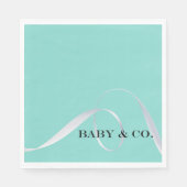 Serviette En Papier Sweet Baby Turquoise Blue Sprinkle Douche Party (Devant)