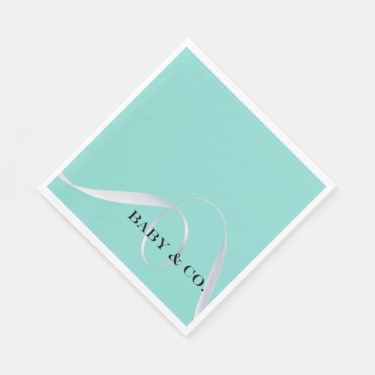 Serviette En Papier Sweet Baby Turquoise Blue Sprinkle Douche Party (Coin)