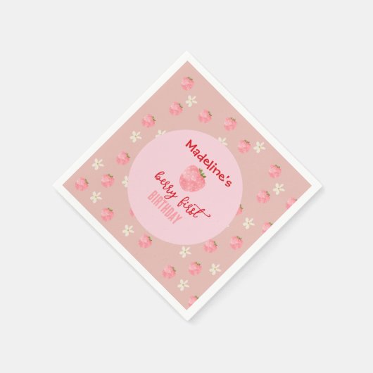 Serviette En Papier Sweet Berry Premier anniversaire (Coin)