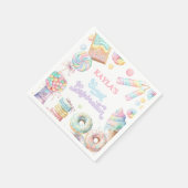 Serviette En Papier Sweet Candy Land Vibe Anniversaire Pastel Pink (Coin)