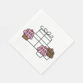 Serviette En Papier Sweet Celebration Cupcake et boîte cadeau (Coin)