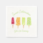 Serviette En Papier Sweet Celebration Popsicle fête d'anniversaire (Devant)