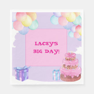Serviette En Papier Sweet Celebration : Purple Anniversaire Papier Nap