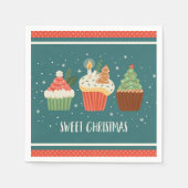 Serviette En Papier Sweet Christmas Cupcakes Traitements Festive (Devant)