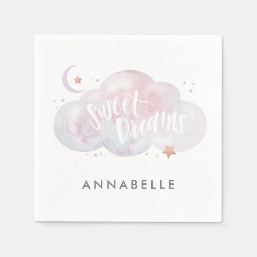 Serviette En Papier Sweet Dreams sommeil fête des serviettes personnal (Devant)